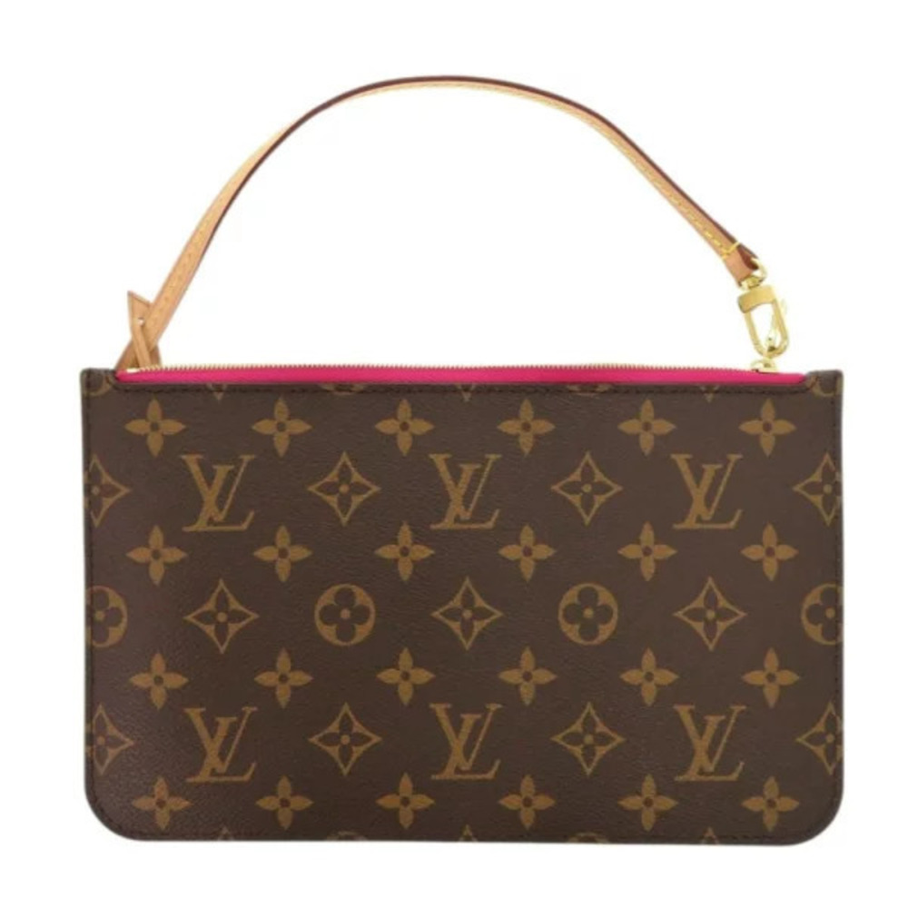 Louis Vuitton Monogram Neverfull Pouch Clutch Pivoine LV